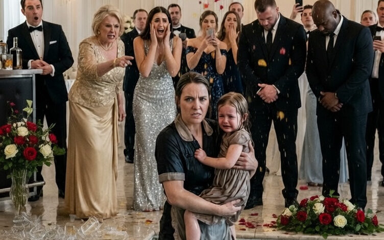 Soha nem mondtam el a rokonaimnak, hogy én fizettem a pazar aranyévfordulójukat. Arra kényszerítettek, hogy 500 vendéget szolgáljak ki, és kinevették a lányomat: „Vigyázz az anyádra. Az a te jövőd is.” A kislányom a segítségemre sietett, de véletlenül felborított egy tálcát. „Ügyetlen kölyök! Tönkretetted a dizájnerruhámat!” Ekkor lépték át a határt. Két biztonsági őr előlépett, meghajoltak a parancsomra – és minden összeomlott.