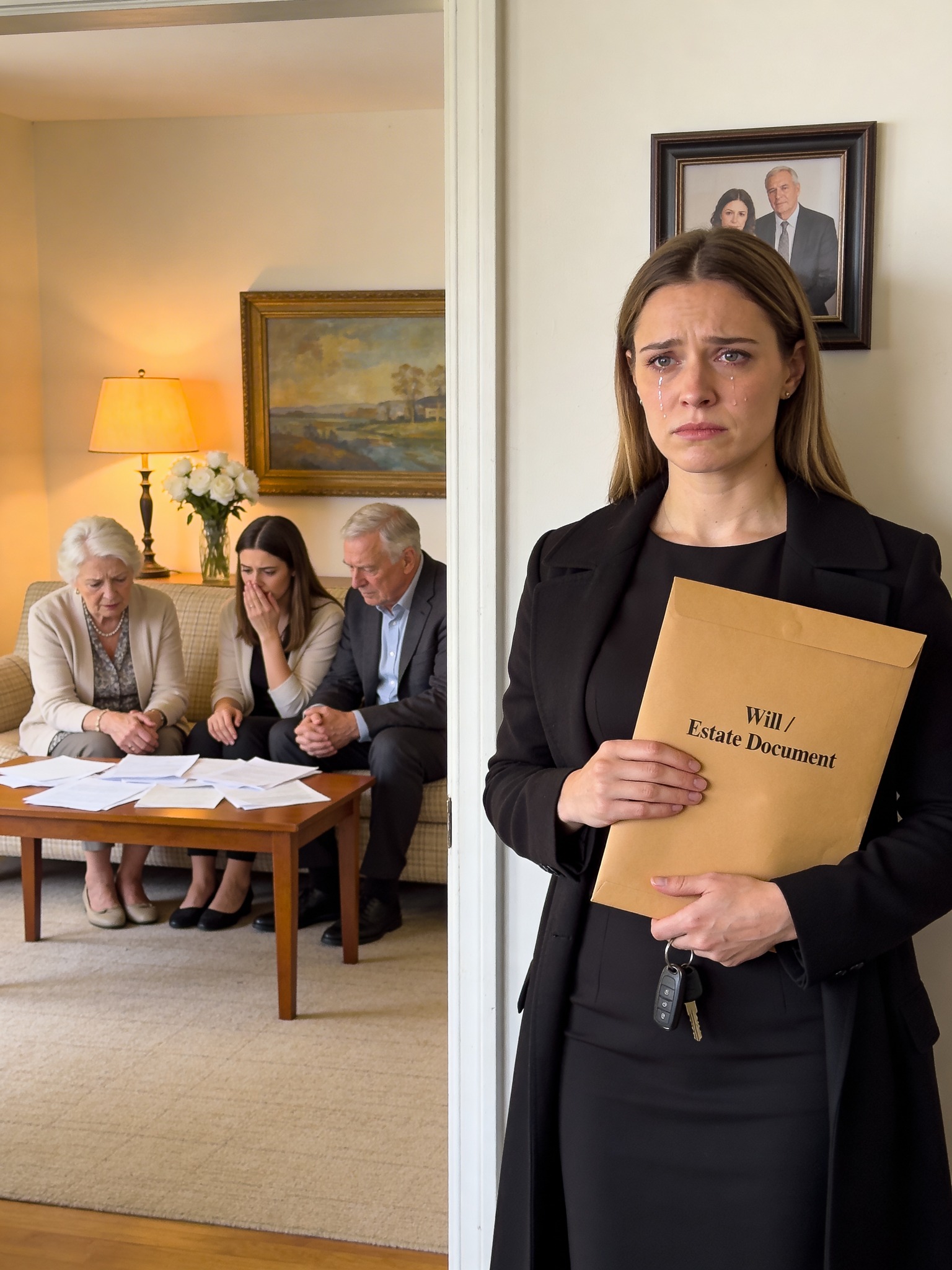 A temetésről jöttem, hogy elmondjam a szüleimnek és a nővéremnek, hogy a férjem 8,5 millió dollárt és hat manhattani loftlakást hagyott rám. Amikor beléptem a házba, meghallottam a szüleim beszélgetését. Amit mondtak, elsápadtam…