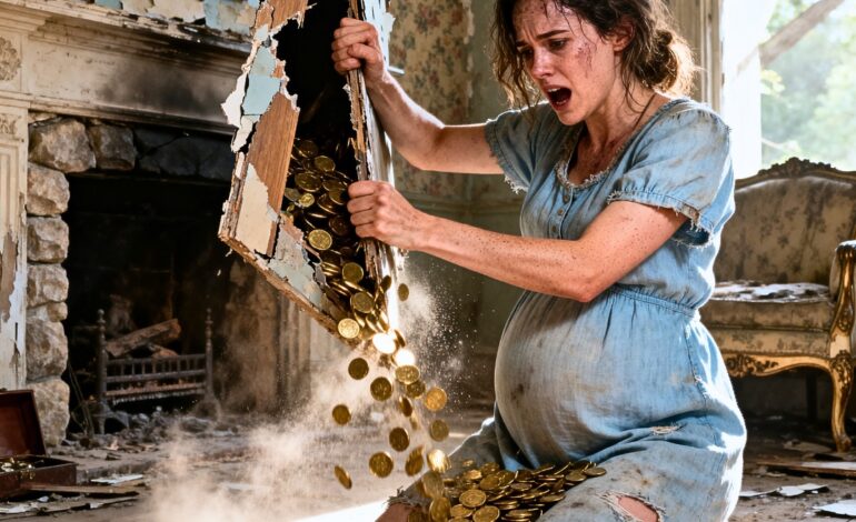 Várandós özvegy szinte ingyen vett házat… Kincsre bukkant egy régi festmény mögötti vályogtéglában.