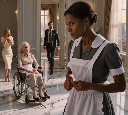 „NE ÉRJ HOZZÁ TÖBBÉ!” A HÁZTARTÁSNŐ A MILLIÁRDOS VŐLEGÉNYE ÉS A TOLNASKÉBEN ÜLŐ NŐ KÖZÖTT ÁLLT – ÉS AMIKOR AZ ANYJA VÉGRE MEGSZÓLT, AZ EGÉSZ TETŐLAKÁS ELCSENDESÜLT.