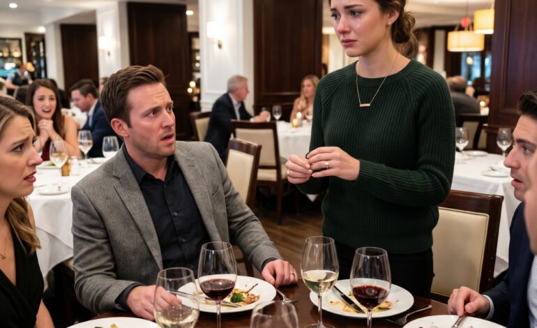 Későn érkeztem az étterembe vacsorázni a barátainkkal, és a vőlegényem észrevétlenül odamentem az asztalhoz. Azt mondta: „Nem akarom többé feleségül venni. Túl szánalmas nekem.” Mindenki nevetett, amikor levettem a gyűrűt. De a mosolyok eltűntek… amikor elárultam egy részletet.