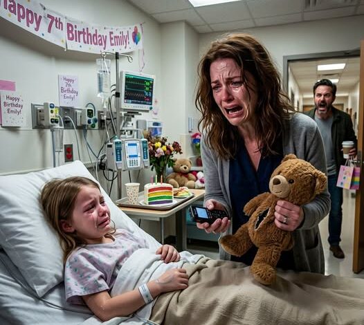 A lányom azt mondta, nézzem meg a kórházi ágya alatt lévő plüssmackót, és amit benne találtam, attól megállt a szívem. Abban a pillanatban, hogy megnyomtam a lejátszást, tudtam, hogy valami nagyon nincs rendben.