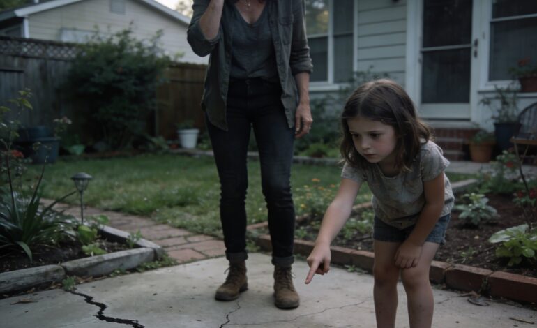 A férjem eltűnt közvetlenül azután, hogy megszületett a régóta várt lányunk. Hat évvel később a médium kislányom hirtelen a kertünkben lévő betonra mutatott, és azt mondta: „Apa azt akarja, hogy megtaláld. Amint lehet.” Abban a pillanatban, hogy ezek a szavak elhagyták a száját, minden vér kifutott az arcomról, és felkaptam a telefonomat, hogy azonnal hívjam a rendőrséget.