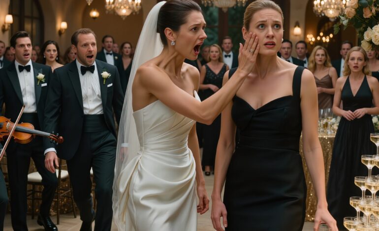 A mostohanővérem végignézett rajtam a luxusesküvőjén, úgy mosolygott, mintha még mindig az a lány lennék, akit évekkel ezelőtt kilöktek, és azt mondta: „Nem ide tartozol” – de abban a pillanatban, hogy a vőlegénye elsápadt, döbbent felismeréssel meredt rám, és megkérdezte: „Tudod egyáltalán, hogy ki ő?”, a bálterem elcsendesedett, és a család, amely mindig is utólagos gondolatként kezelt, túl későn jött rá, hogy egy olyan névvel tértem vissza a világukba, amelyet már nem tudtak elutasítani.