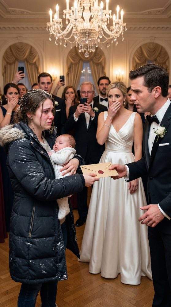 Hat héttel azután, hogy Mason belökött engem és az újszülöttünket egy fehér takaróba, még mindig az utolsó szavait hallottam: „Jól leszel. Te mindig túléled.” Most a csillogó esküvője hátuljában álltam, a kisbabám a mellkasomnak dőlve aludt, a kezemben pedig egy lezárt boríték égett. Amikor meglátott, elhalványult a mosolya. „Mit keresel itt?” – sziszegte. Én pedig azt suttogtam: „Odaadom neked, amit elfelejtettél… és elveszem, amit elloptál.” Aztán a zene elhallgatott.