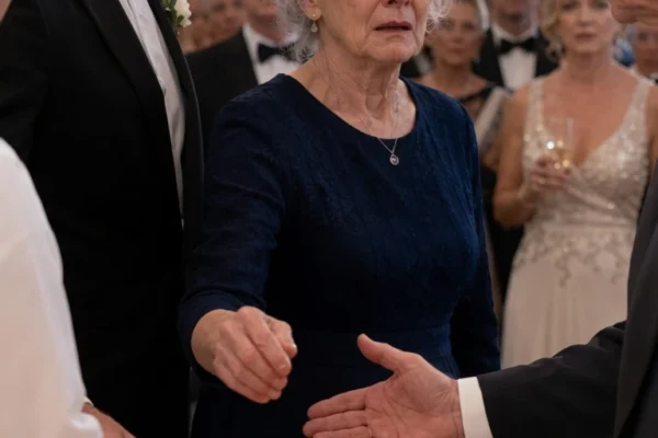 Egy tányér lazac felé nyúlt unokája esküvőjén, és a saját fia megállította a pincért 200 vendég előtt. „Te nem vagy a család. Ne szolgáld ki őt.”