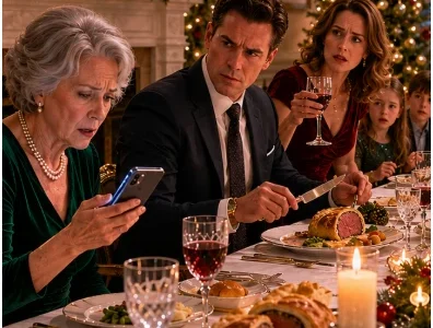 During Christmas dinner, an unknown number kept te…